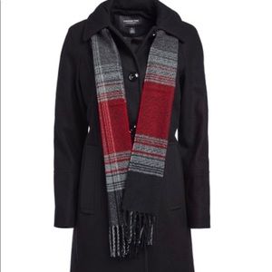 London Fog wool coat with scarf NWT